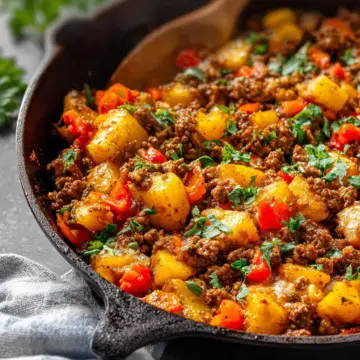 Mexican Ground Beef and Potato Skillet