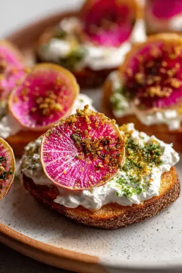 Crispy Smashed Radishes with Whipped Feta Recipe