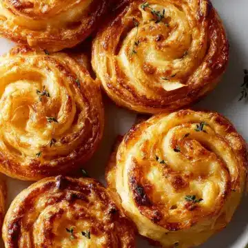 Gruyère and Apple Puff Pastry Pinwheels