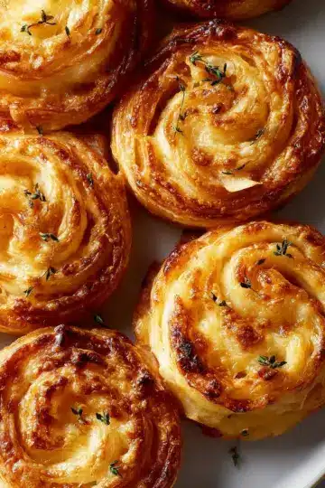 Gruyère and Apple Puff Pastry Pinwheels