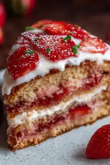 Delicious Strawberry Honeybun Cake