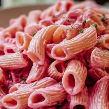 Creamy Healthy Vegan Pink Pasta