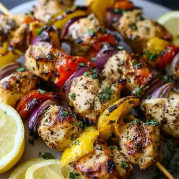 Lemon Garlic Chicken Kabobs