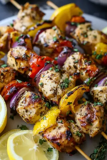 Lemon Garlic Chicken Kabobs