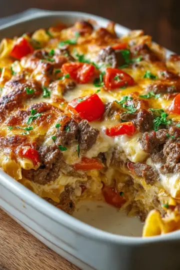 Delicious Philly Cheesesteak Casserole