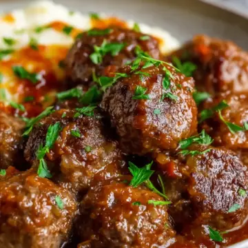 Beefy Onion Crockpot Meatballs Recipe Easy Comfort