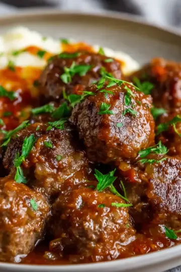Beefy Onion Crockpot Meatballs Recipe Easy Comfort