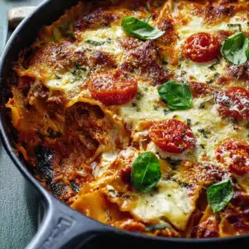 Creamy Tomato Skillet Lasagna