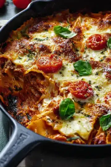 Creamy Tomato Skillet Lasagna