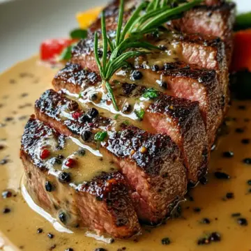 Savor Sirloin Steak with Peppercorn Sauce for Easy Gourmet Night