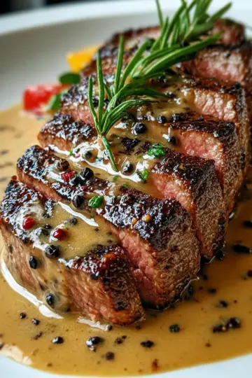 Savor Sirloin Steak with Peppercorn Sauce for Easy Gourmet Night