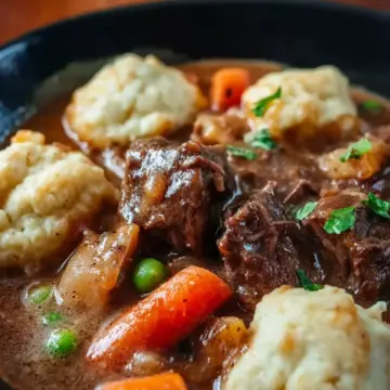 Slow Cooker Beef Stew and Dumplings